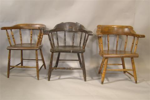 THREE SIMILAR HORSESHOE BACK