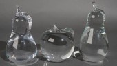 THREE SIMON PIERCE CRYSTAL FRU