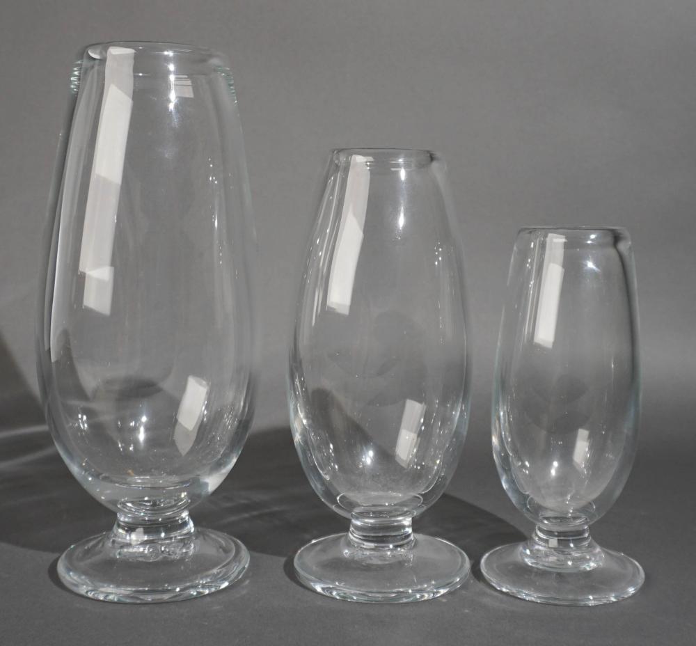THREE SIMON PIERCE CRYSTAL