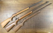 THREE SINGLE SHOT BOLT ACTION