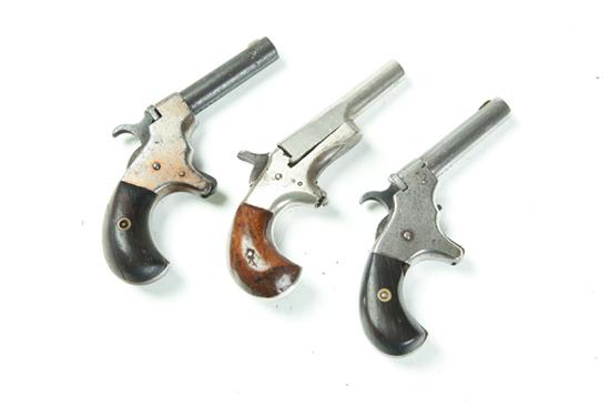 THREE SINGLE SHOT PISTOLS. 