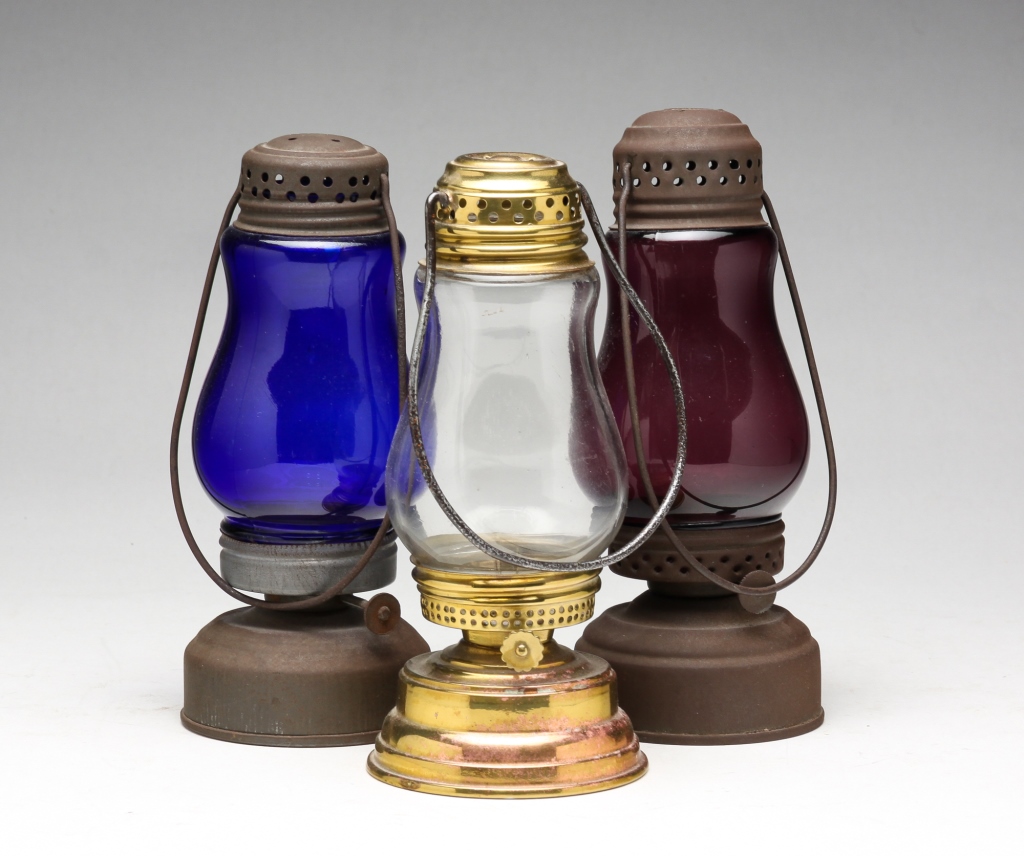 THREE SKATERS LAMPS. American,