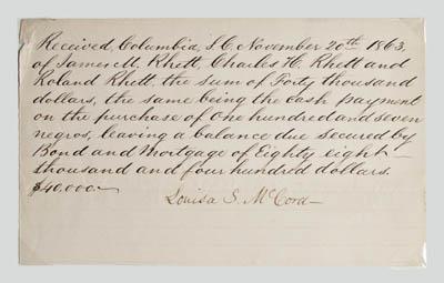 Three slave documents: manuscript