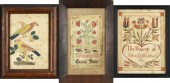 THREE SMALL 19TH C. FRAKTURS/D