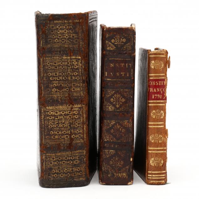 THREE SMALL ANTIQUE FRENCH BOOKS