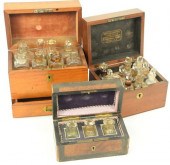 THREE SMALL APOTHECARY BOXES,