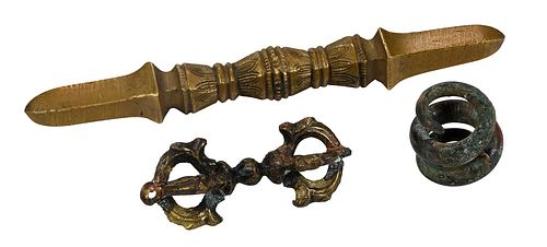 THREE SMALL ASIAN BRONZE