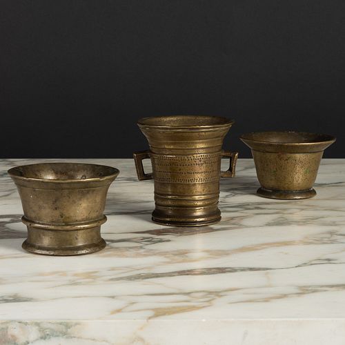 THREE SMALL BAROQUE BRASS