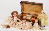 THREE SMALL BISQUE DOLLSThree