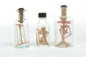 THREE SMALL BOTTLE WHIMSEYS.