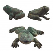 THREE SMALL CAST IRON GARDEN F