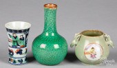 THREE SMALL CHINESE PORCELAIN