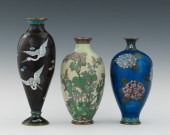 Three Small Cloisonne Vases Co
