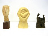 Three small contemporary sculp