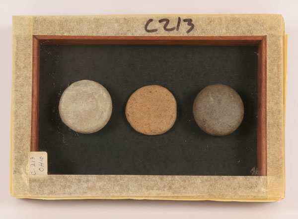 Three small discoidals found on the