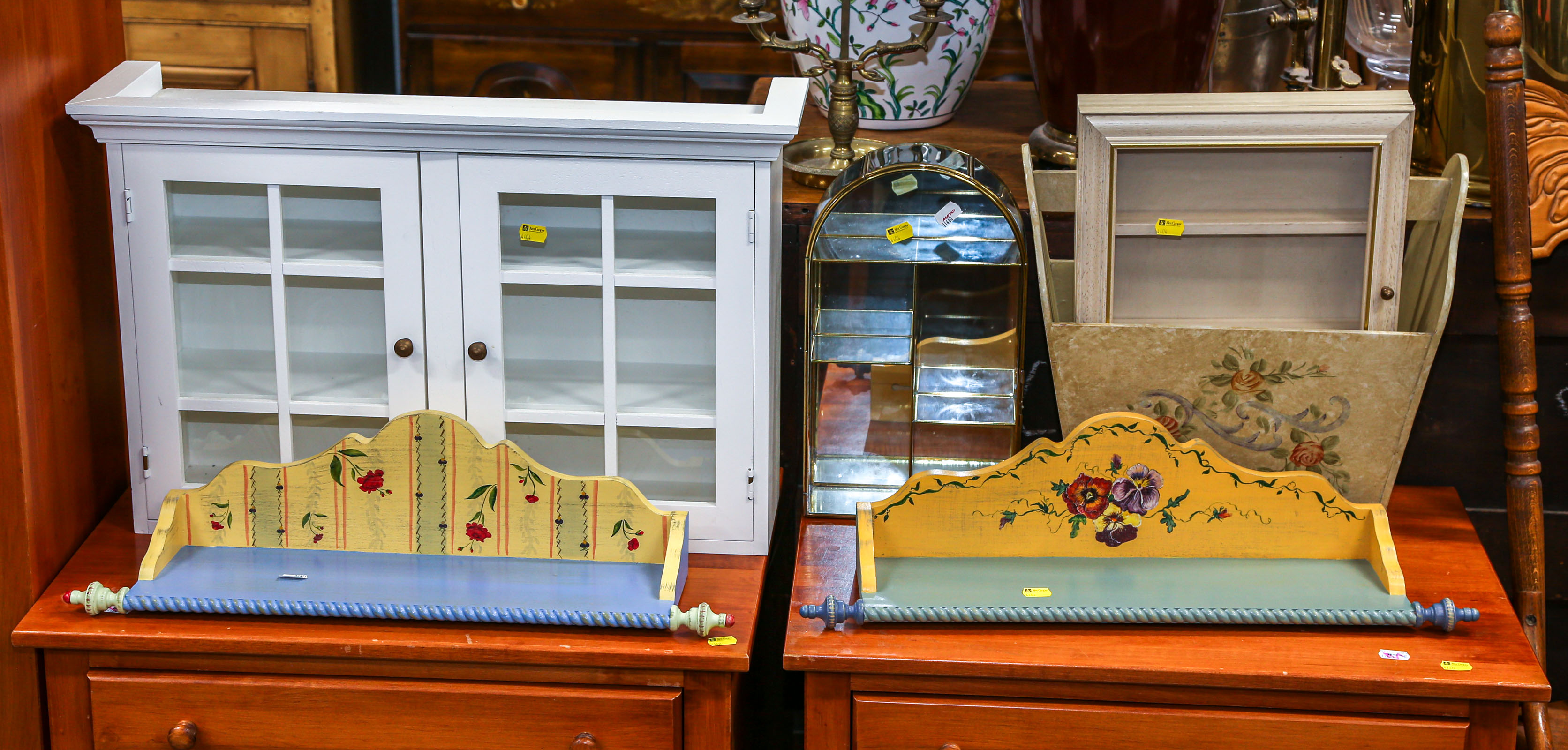 THREE SMALL DISPLAY CABINETS With