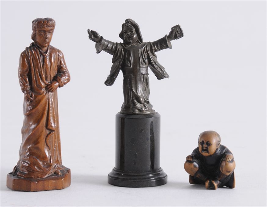 THREE SMALL FIGURES Comprising a