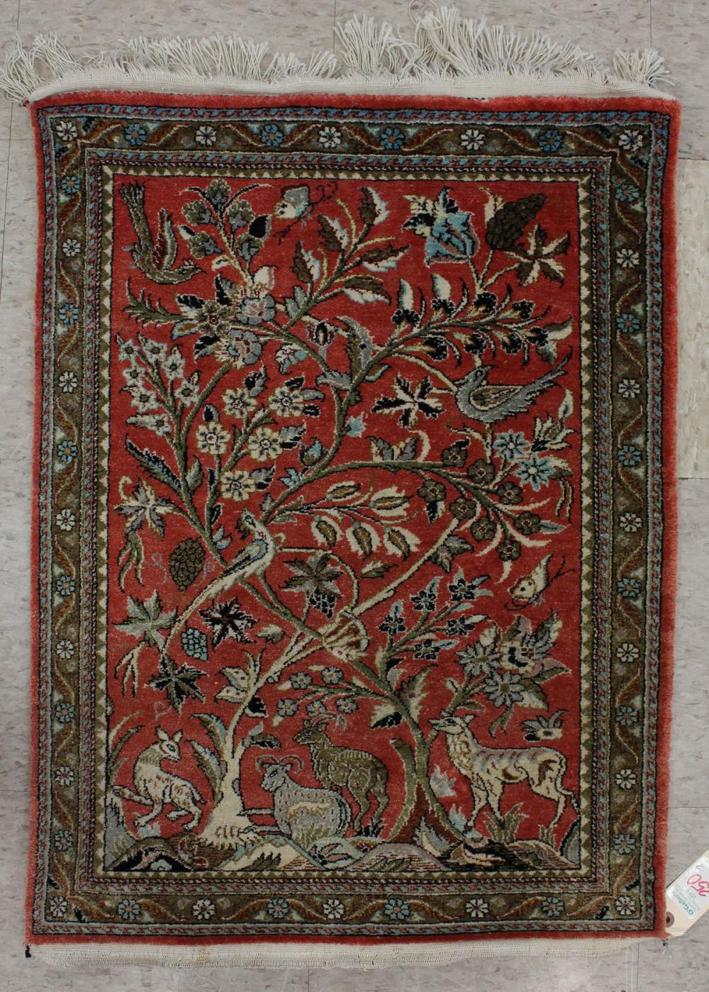 THREE SMALL HAND KNOTTED ORIENTAL
