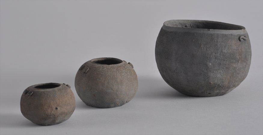 THREE SMALL IMPRESSED GRAY