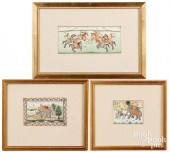 THREE SMALL INDIAN WATERCOLORS