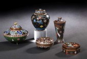 Three Small Japanese Cloisonne