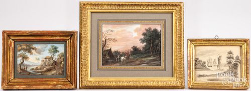 THREE SMALL LANDSCAPESTwo small