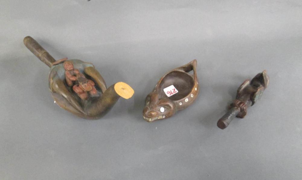 THREE SMALL NORTHWEST COAST WOOD