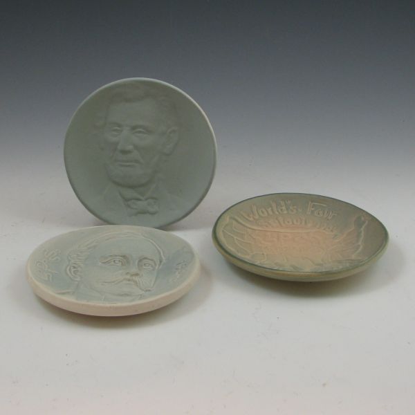 Three small plates by Weller for