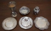 THREE SMALL STERLING TRAYS, SH