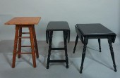 THREE SMALL TABLES: TWO BLACK