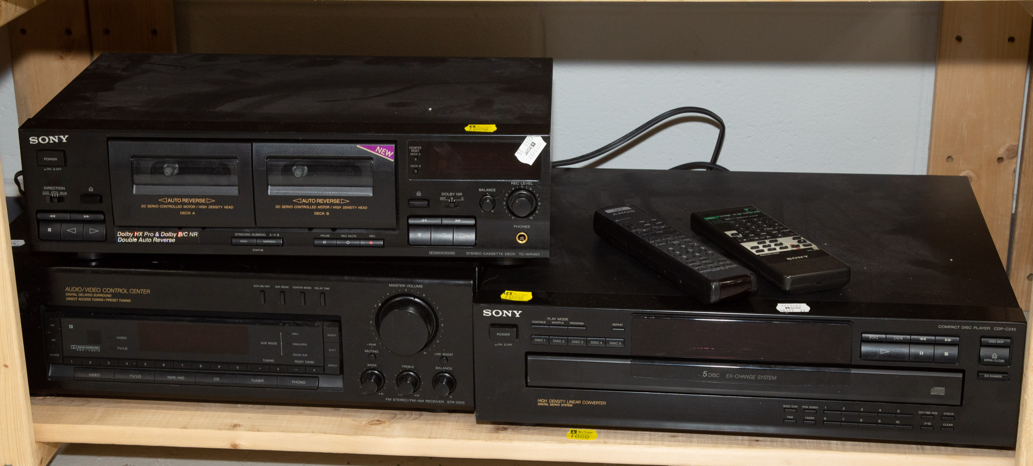 THREE SONY AUDIO VIDEO COMPONENTS