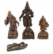 THREE SOUTH INDIAN PARVATI STA