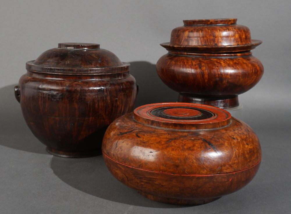 THREE SOUTHEAST ASIAN BURLWOOD