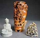 THREE SOUTHEAST ASIAN CARVED H