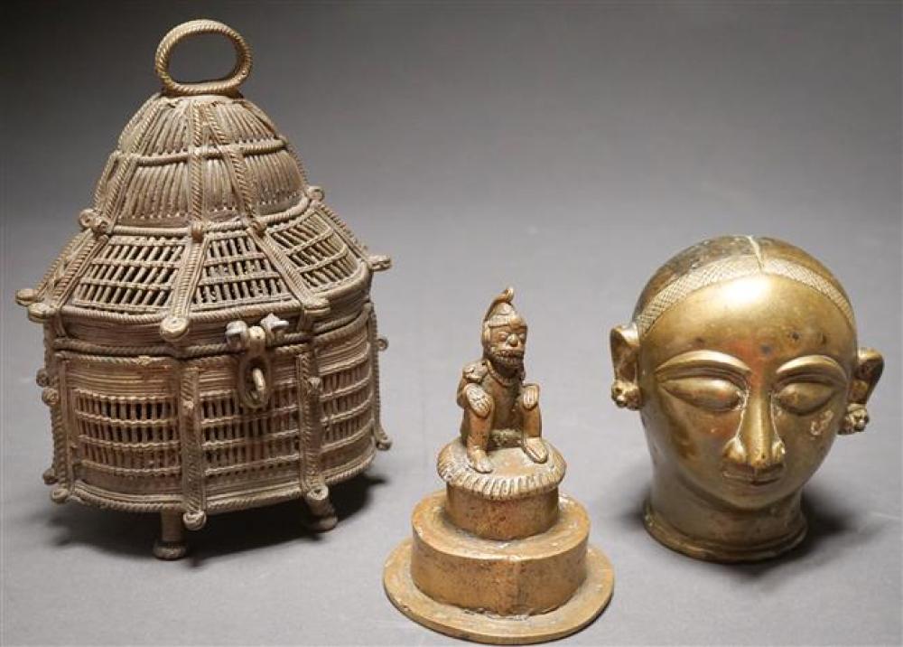 THREE SOUTHEAST ASIAN GILT METAL