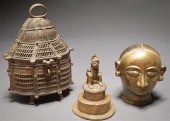 THREE SOUTHEAST ASIAN GILT MET