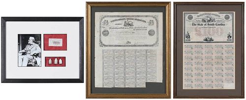 THREE SOUTHERN FRAMED ITEMS,