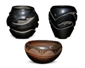 THREE SOUTHWEST PUEBLO BLACKWA