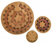 THREE SOUTHWESTERN COILED BASK