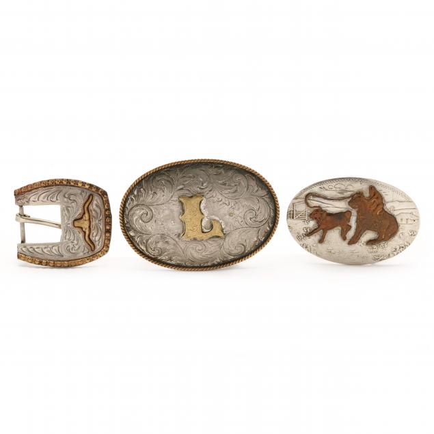 THREE SOUTHWESTERN THEMED BELT