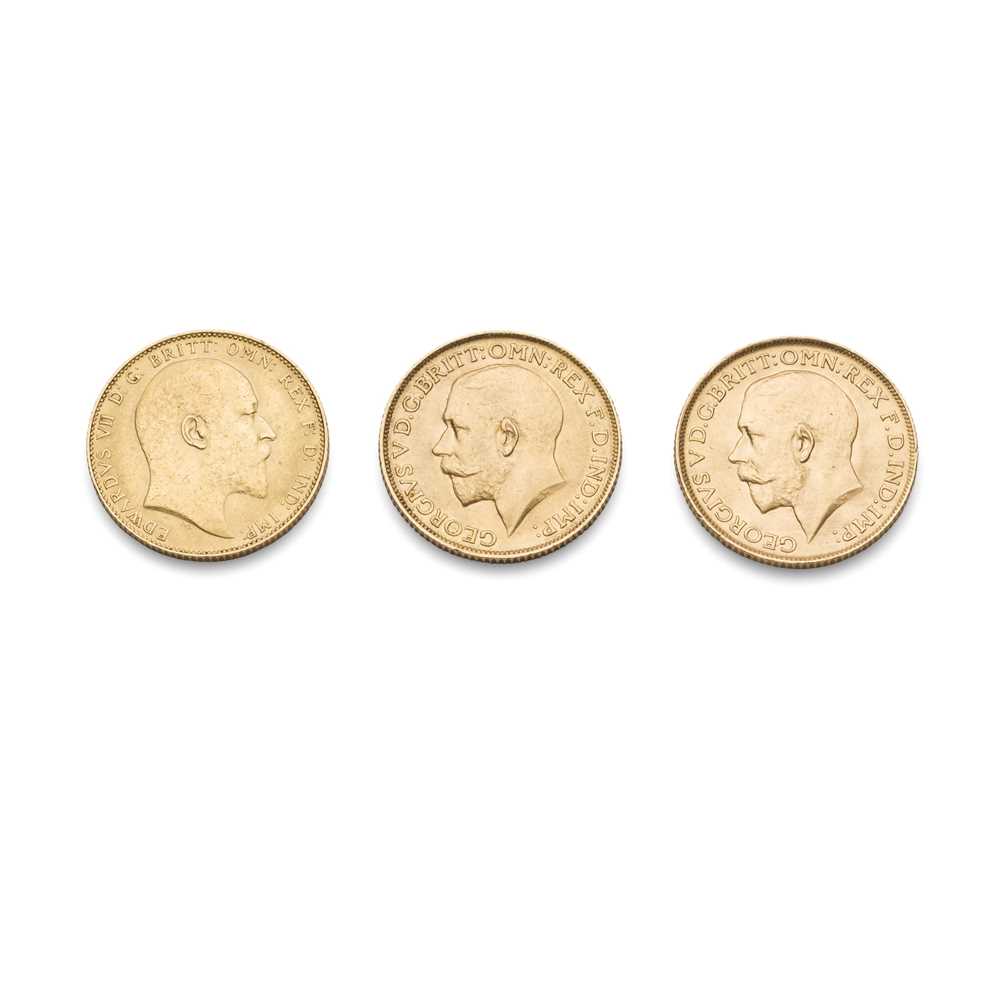 THREE SOVEREIGNS 1910, 1912 &