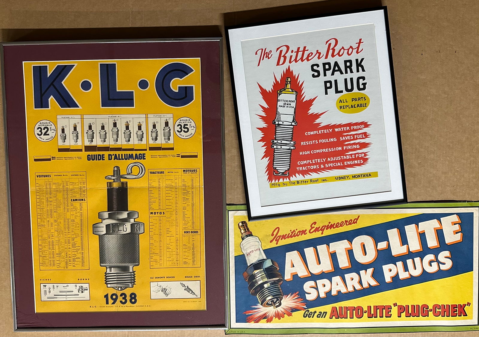 THREE SPARK PLUG RELATED ITEMS -