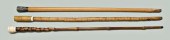 Three specialty canes: one wit