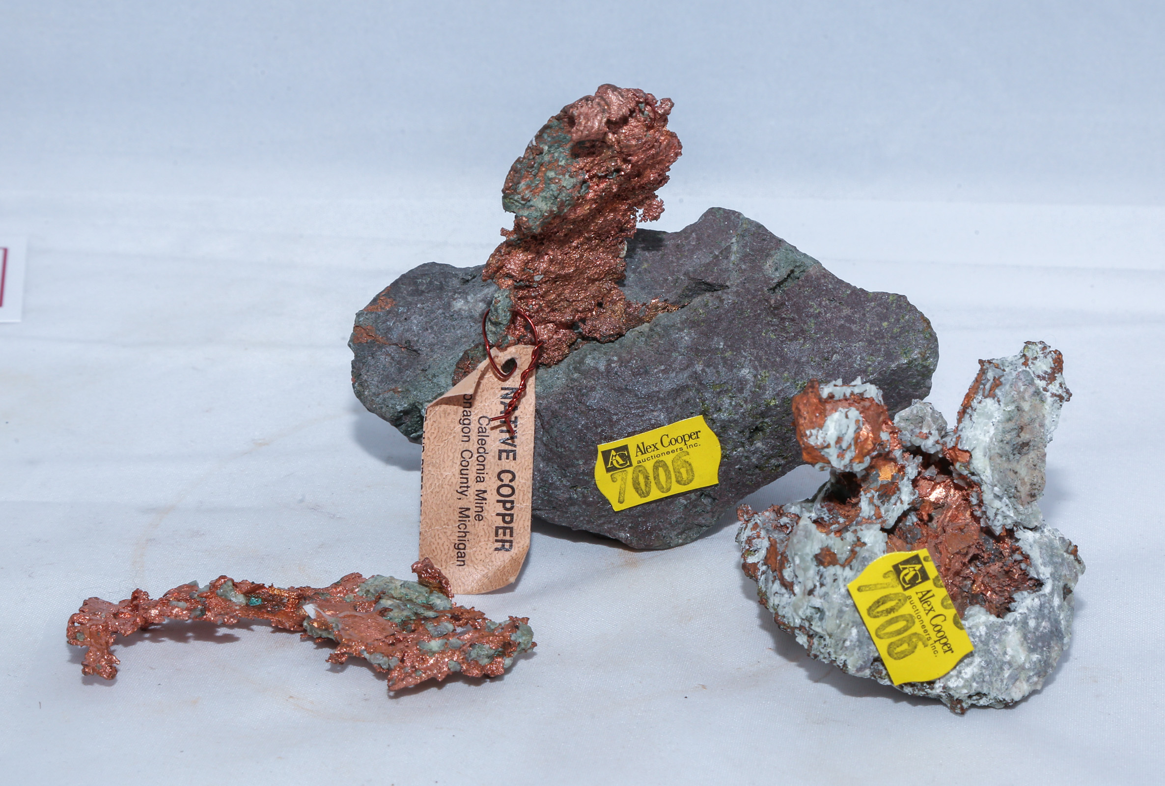 THREE SPECIMENS OF NATIVE COPPER