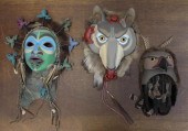 THREE SPIRIT MASK WALL PLAQUES