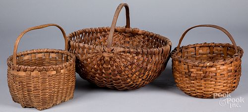 THREE SPLIT OAK BASKETSThree