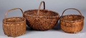 THREE SPLIT OAK BASKETSThree s