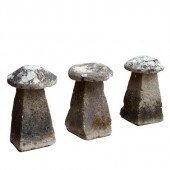 Three staddle stones with tops