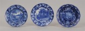THREE STAFFORDSHIRE BLUE TRANF