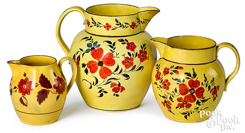 THREE STAFFORDSHIRE CANARY
